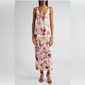 L'AGENCE Akiya Floral Pink Maxi Dress NWOT - XS